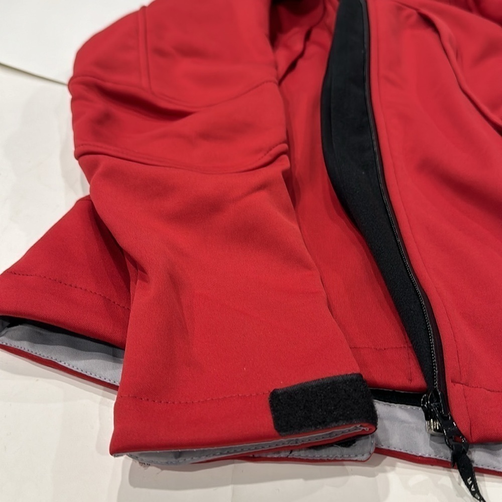 Norwear Women’s Softshell hooded jacket,windbreaker,red, size XS - Picture 3 of 7